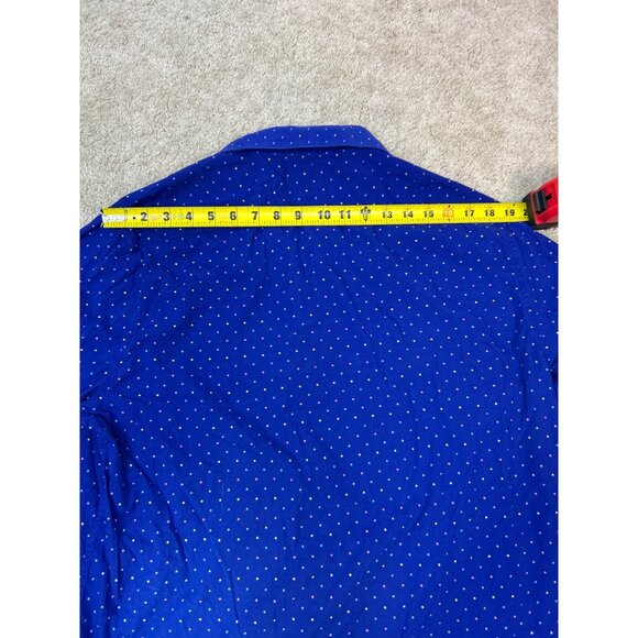 Penguin Heritage Slim Fit Shirt Men's Size L Blue Button Up Long Sleeve - Picture 9 of 9